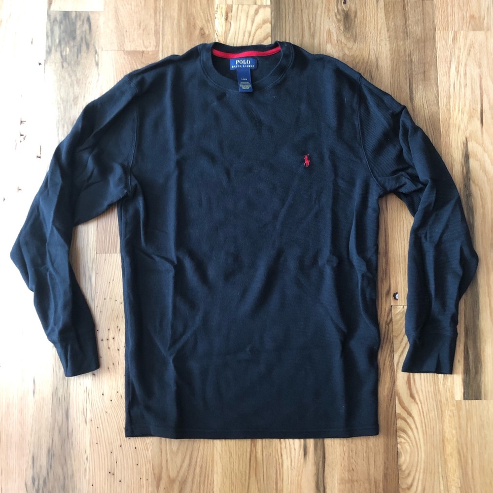 NWOT L Men’s Black Thermal LS Shirt